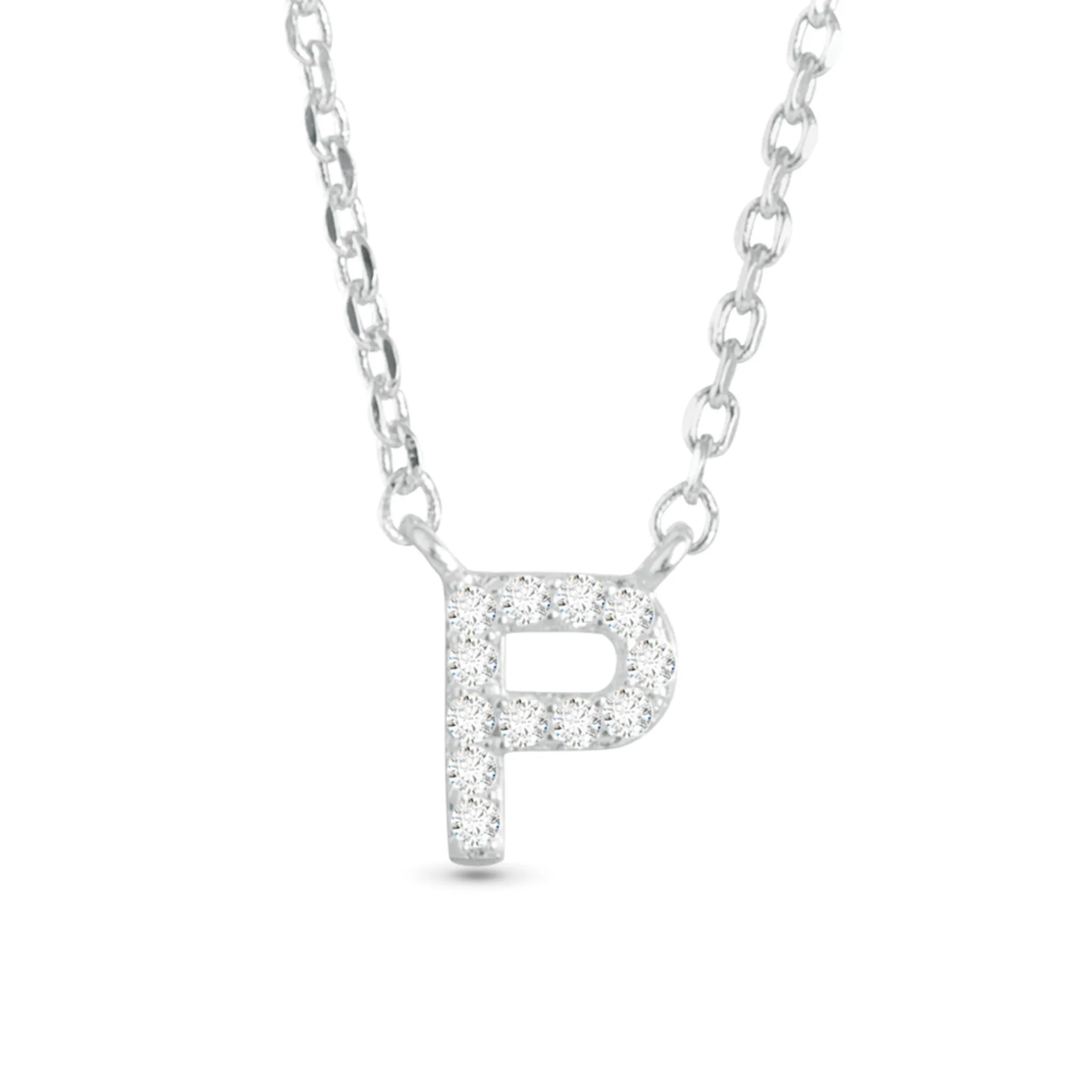 Cubic Zirconia Initial Necklace