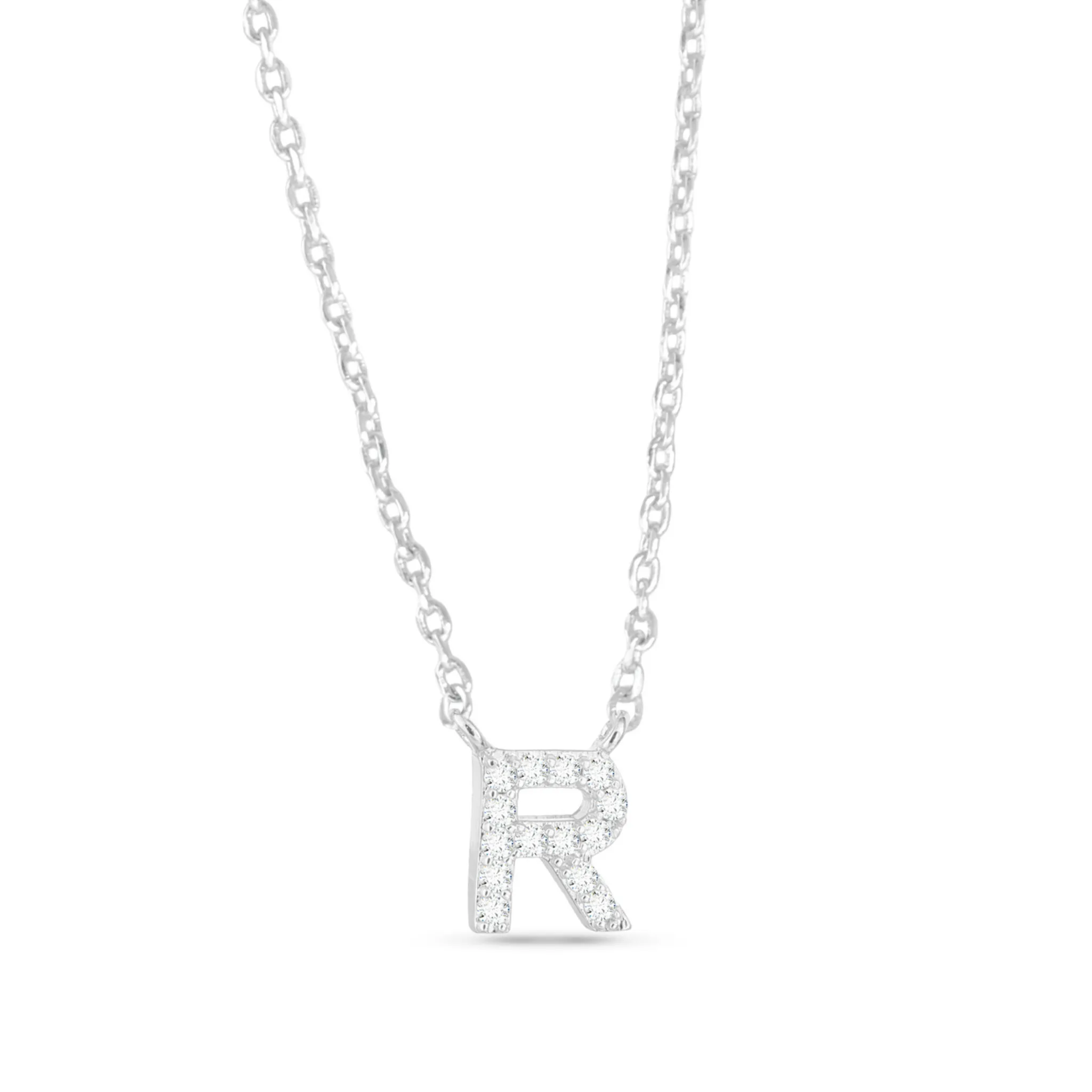 Cubic Zirconia Initial Necklace