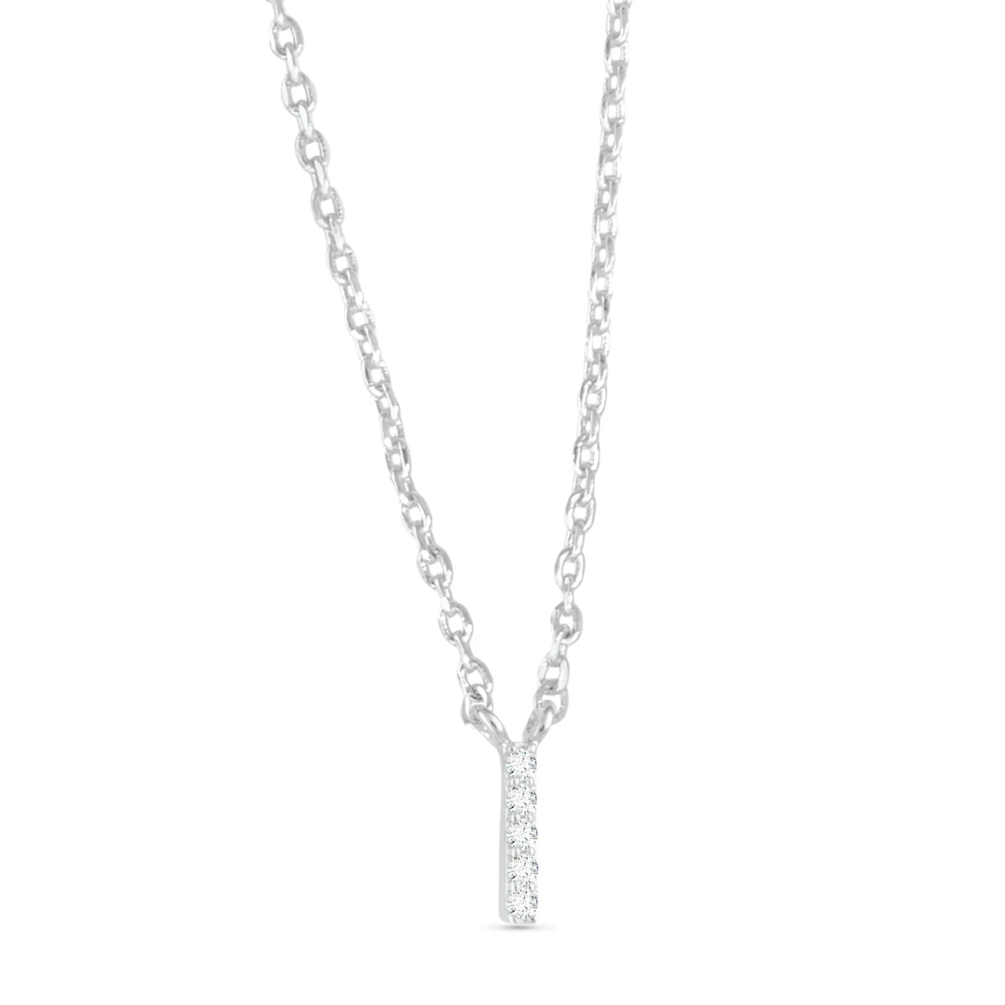 Cubic Zirconia Initial Necklace