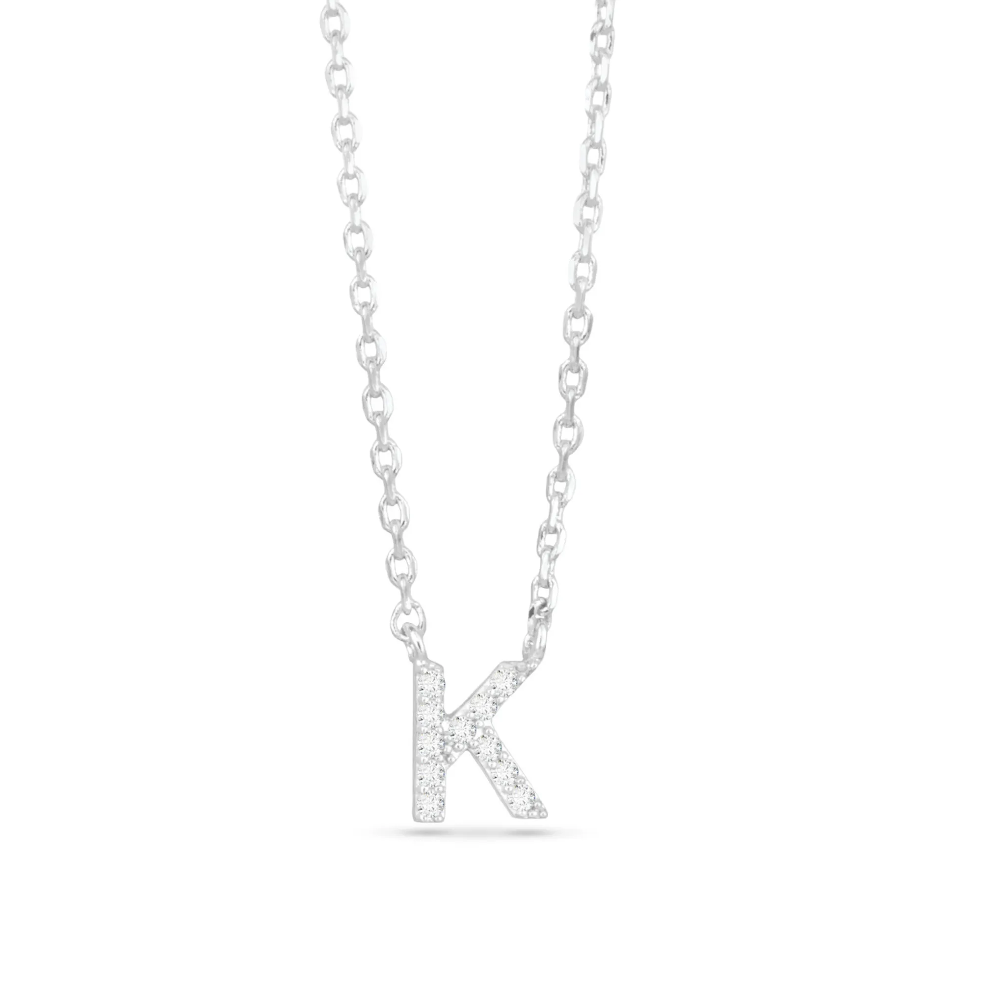 Cubic Zirconia Initial Necklace