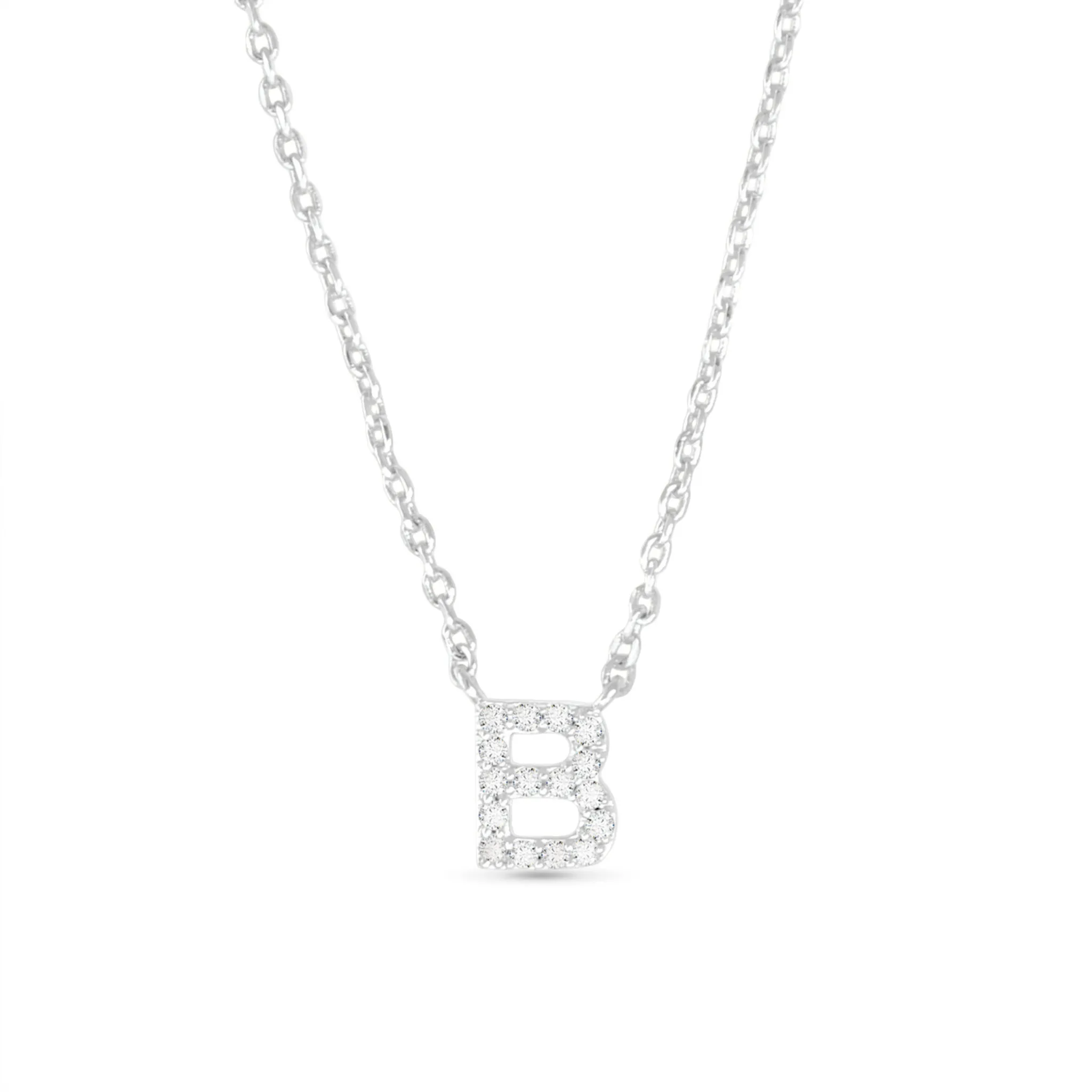 Cubic Zirconia Initial Necklace