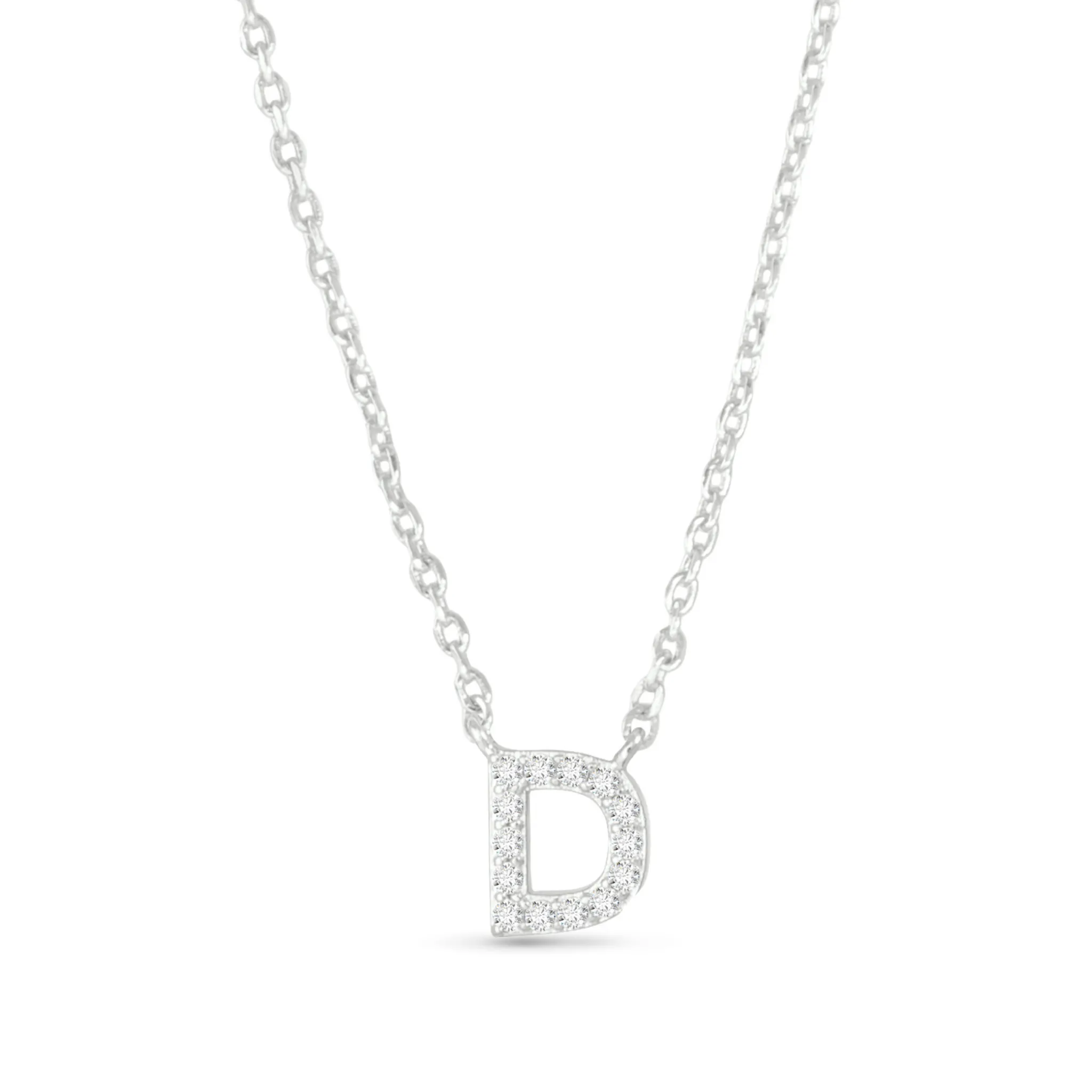 Cubic Zirconia Initial Necklace