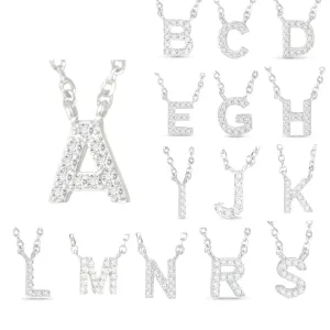 Cubic Zirconia Initial Necklace