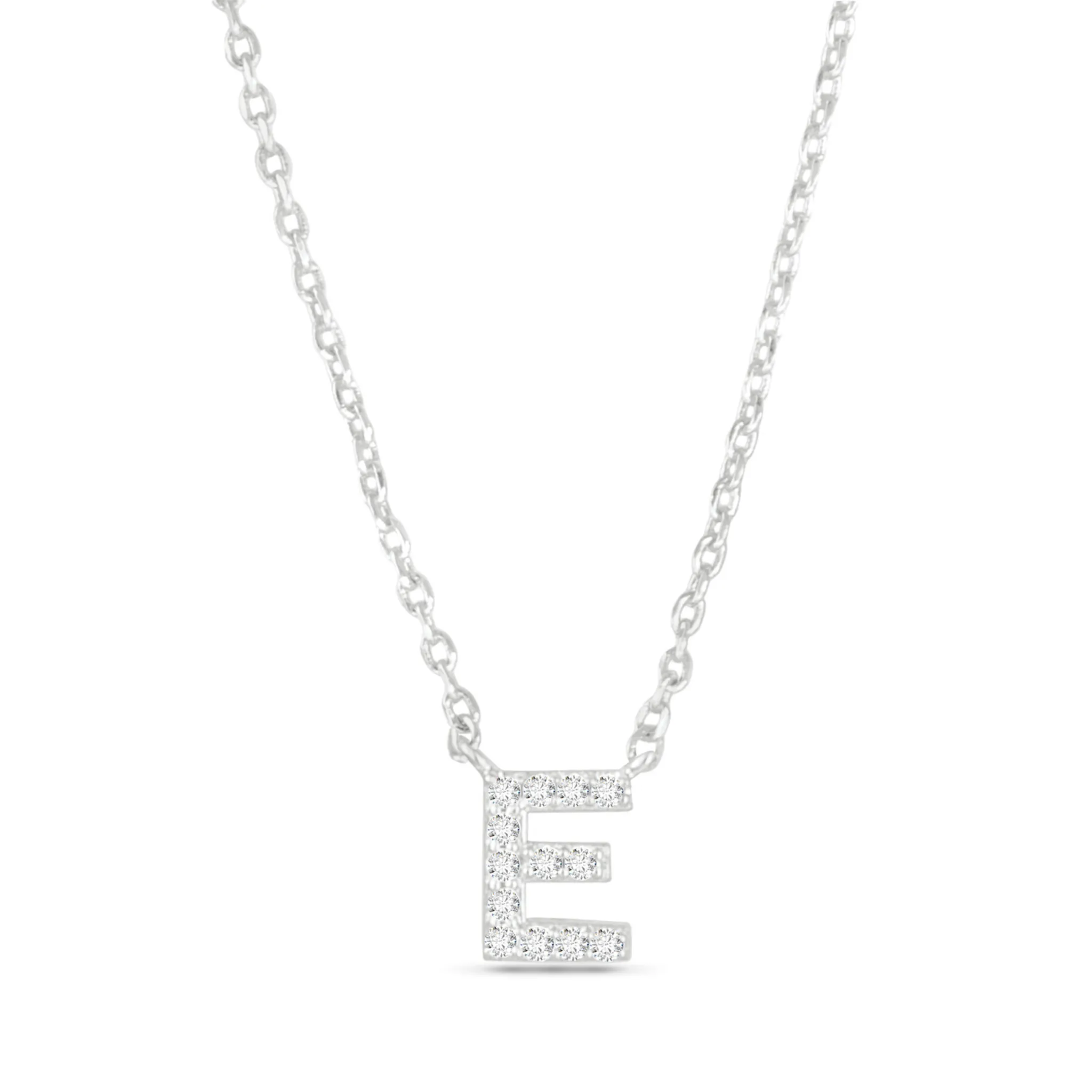 Cubic Zirconia Initial Necklace