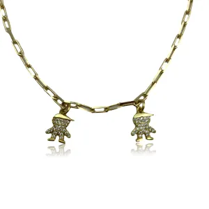 Cyprus Boy/Girl Paperclip Necklace