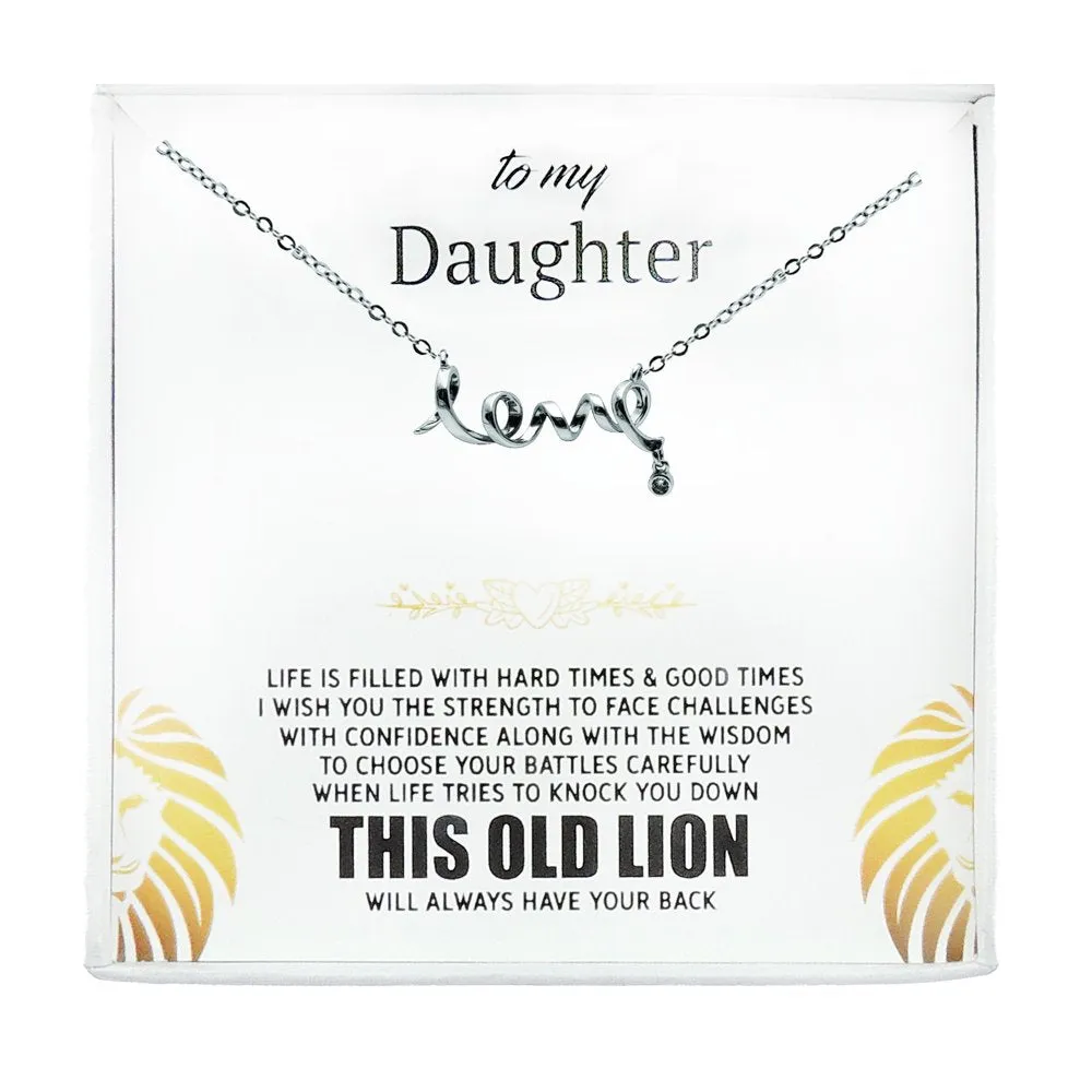 Daughter Greeting Card Sterling Silver Bunny Necklace Girls