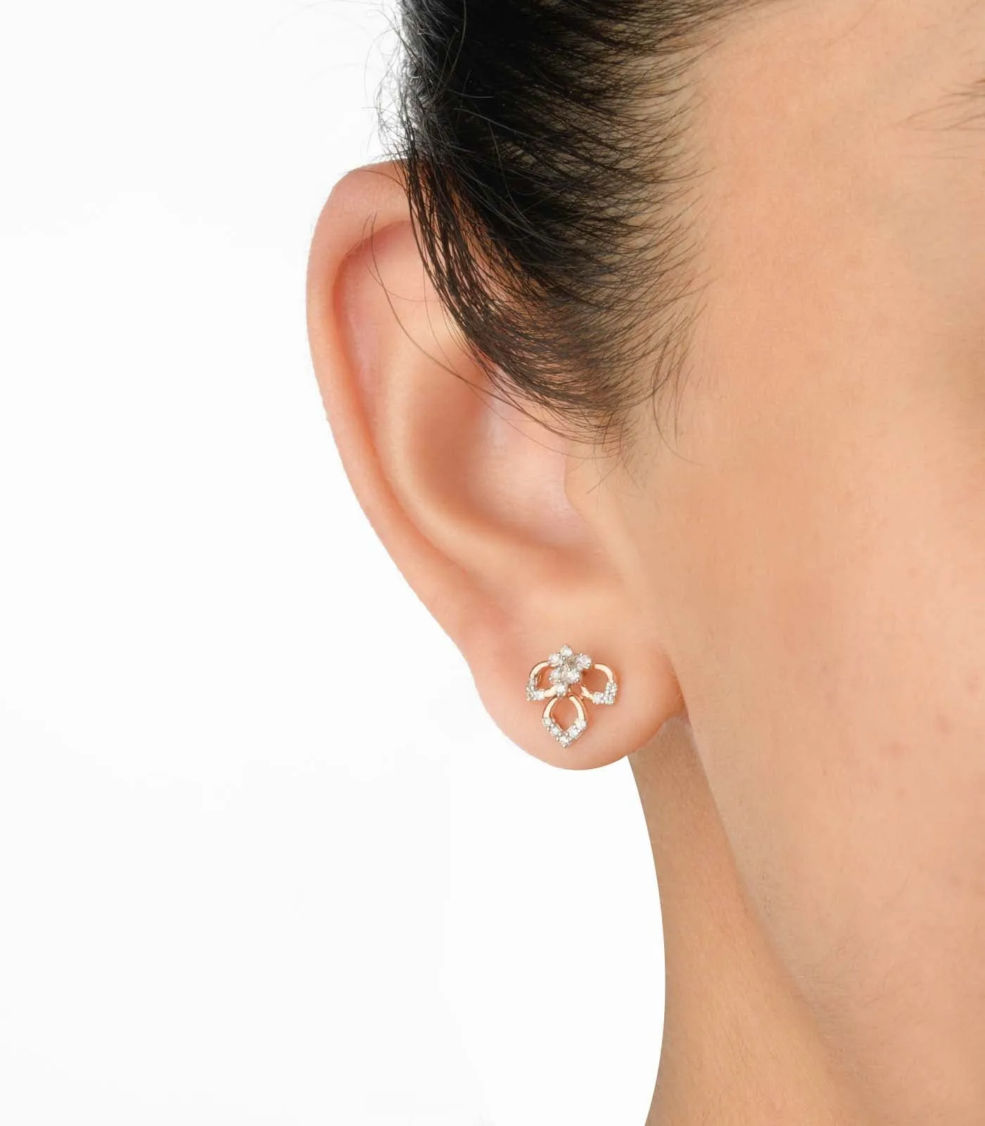 Diamond Petal Chic Earrings