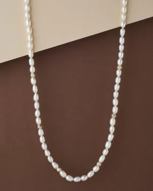 Elegant White Pearl Necklace