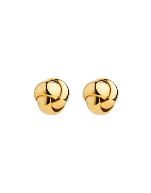 Floret Yellow Gold Knot Stud Earring