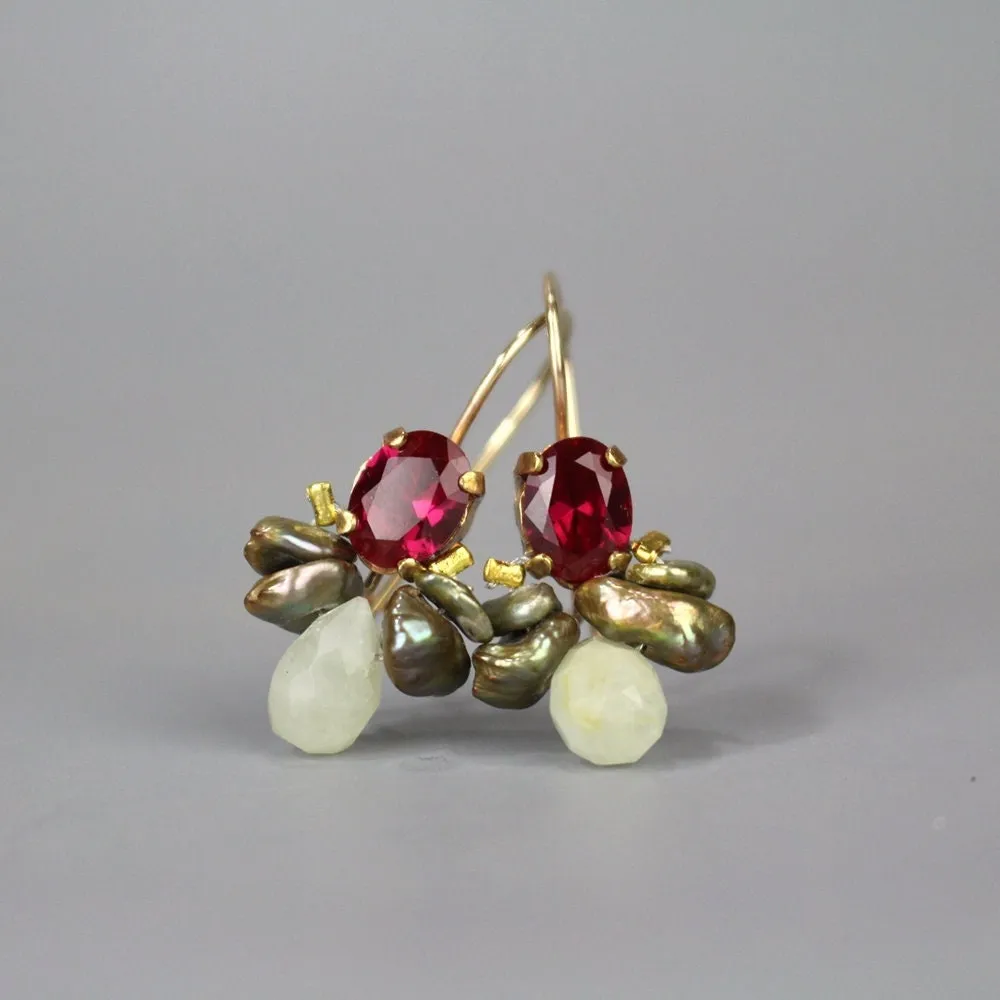 Fuchsia Small Bee Earrings