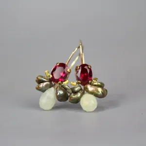 Fuchsia Small Bee Earrings