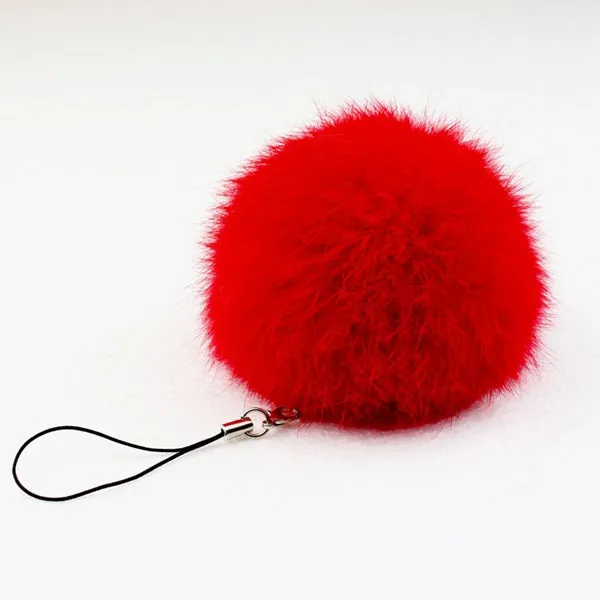 fur pom keychain Real Rabbit Fur Ball Key chains fur keyring porte clef llaveros Key Chain For Bag Charm navidad regalos