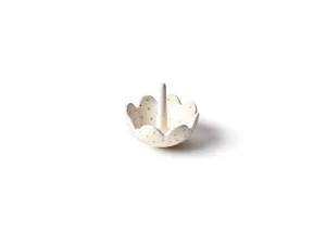 Gold Swiss Dot Scallop Ring Dish