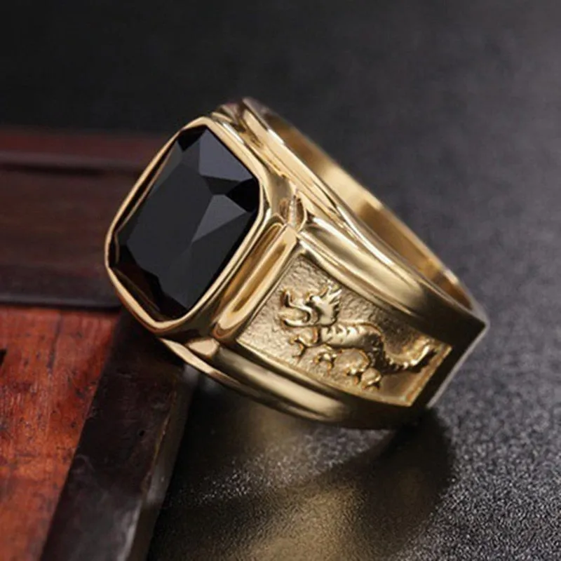 Golden Dragon Gold Color Wedding Ring