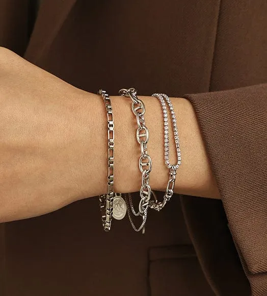 Hollow Silver Chain Bracelet Variety