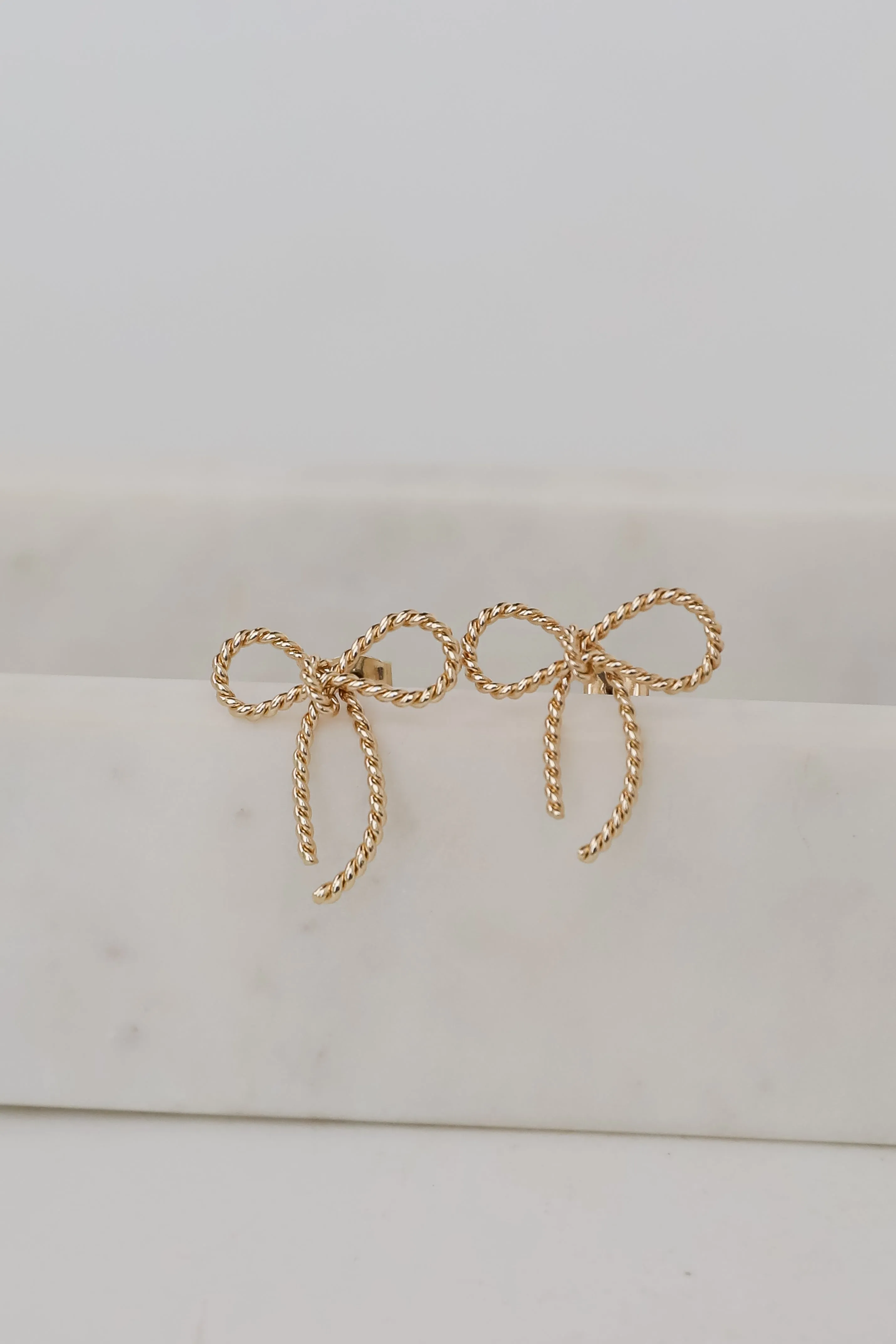 Katy Gold Bow Earrings