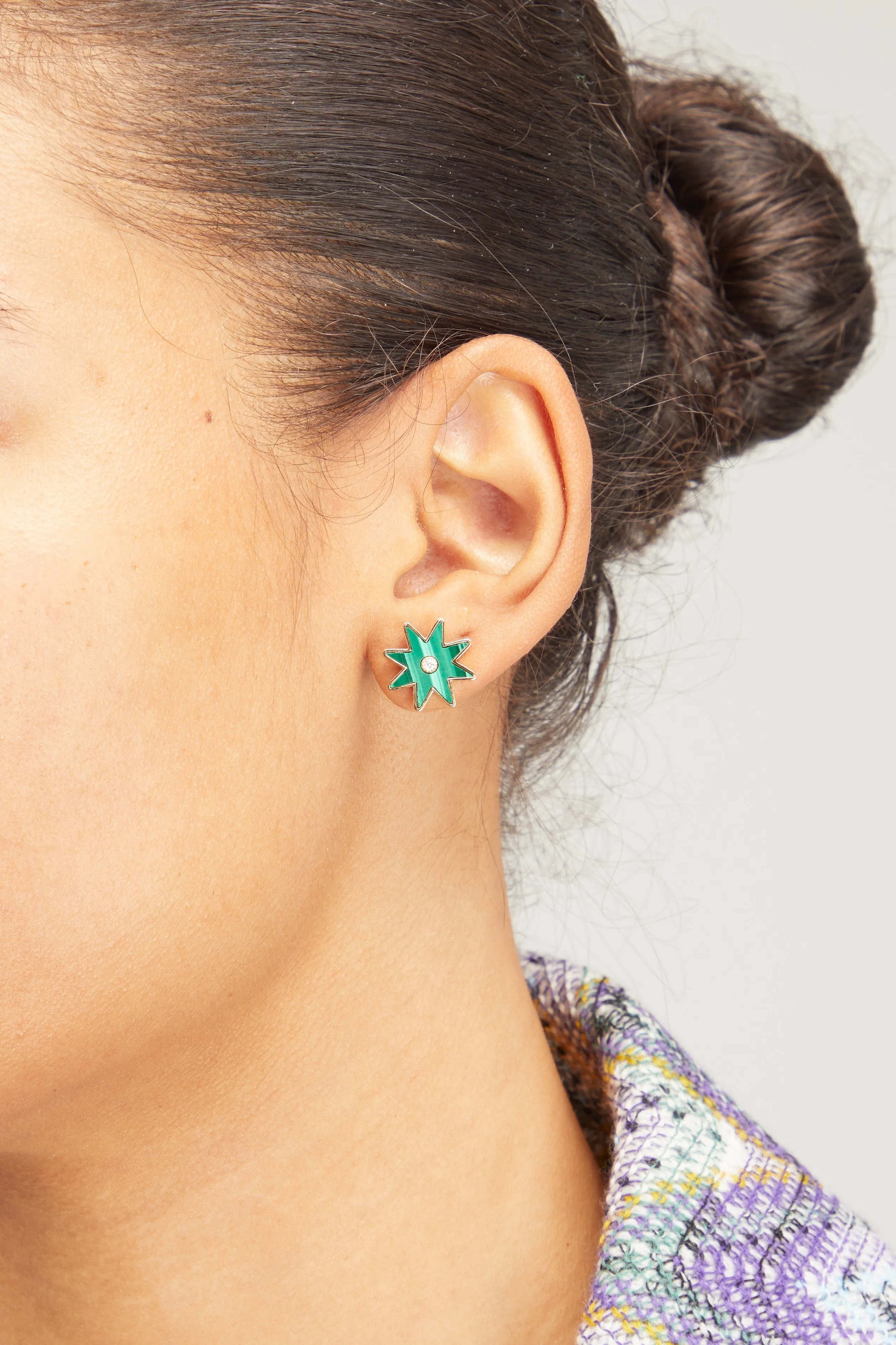 Malachite Starburst Studs