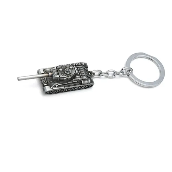 Men Strap Wot Game World of Tanks KeyChain Alloy Metal Tank Model Pendent Keyring gift key chain ring holder car Fans souvenirs