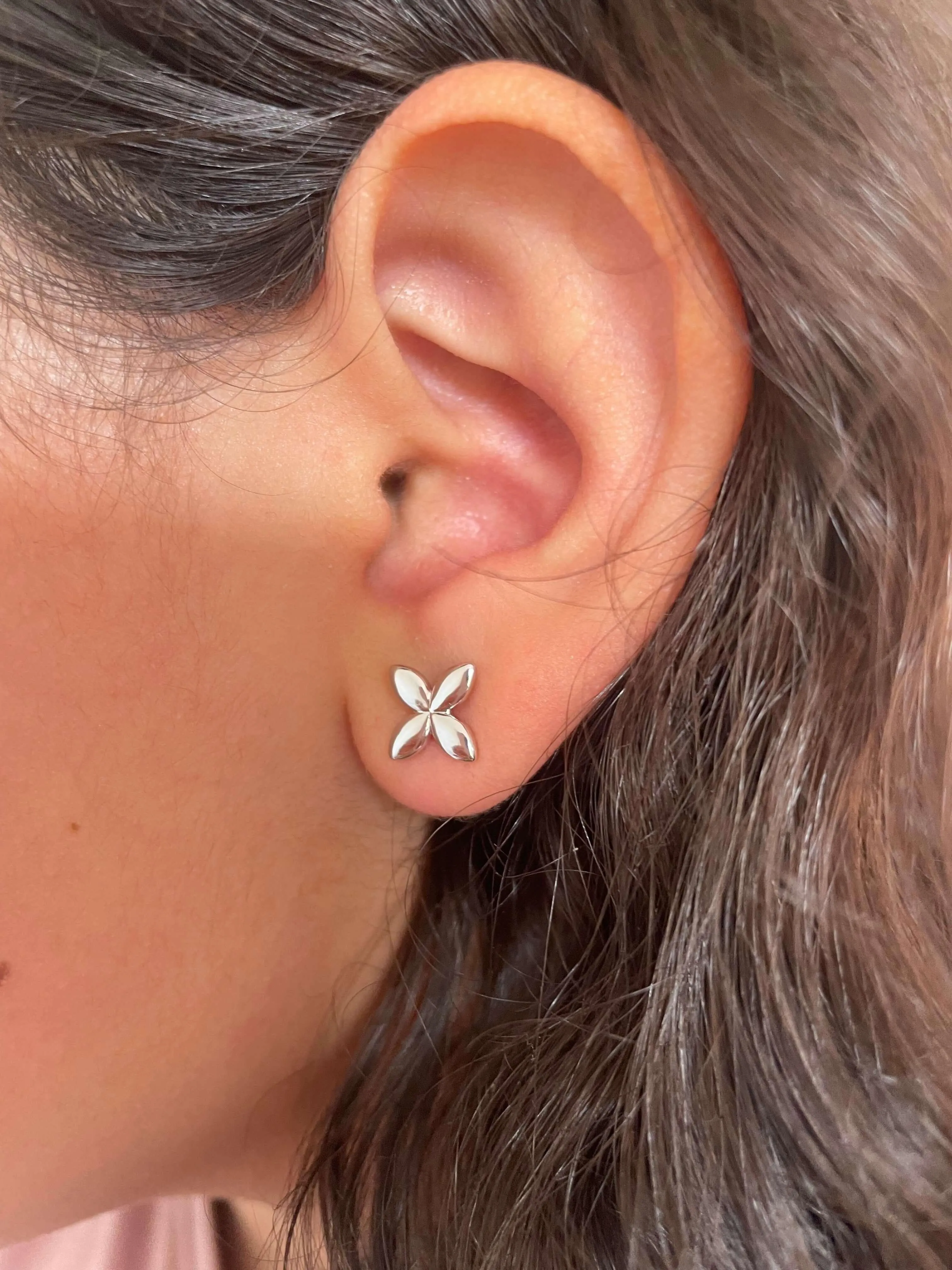 Minimalist Butterfly Earrings | Silver