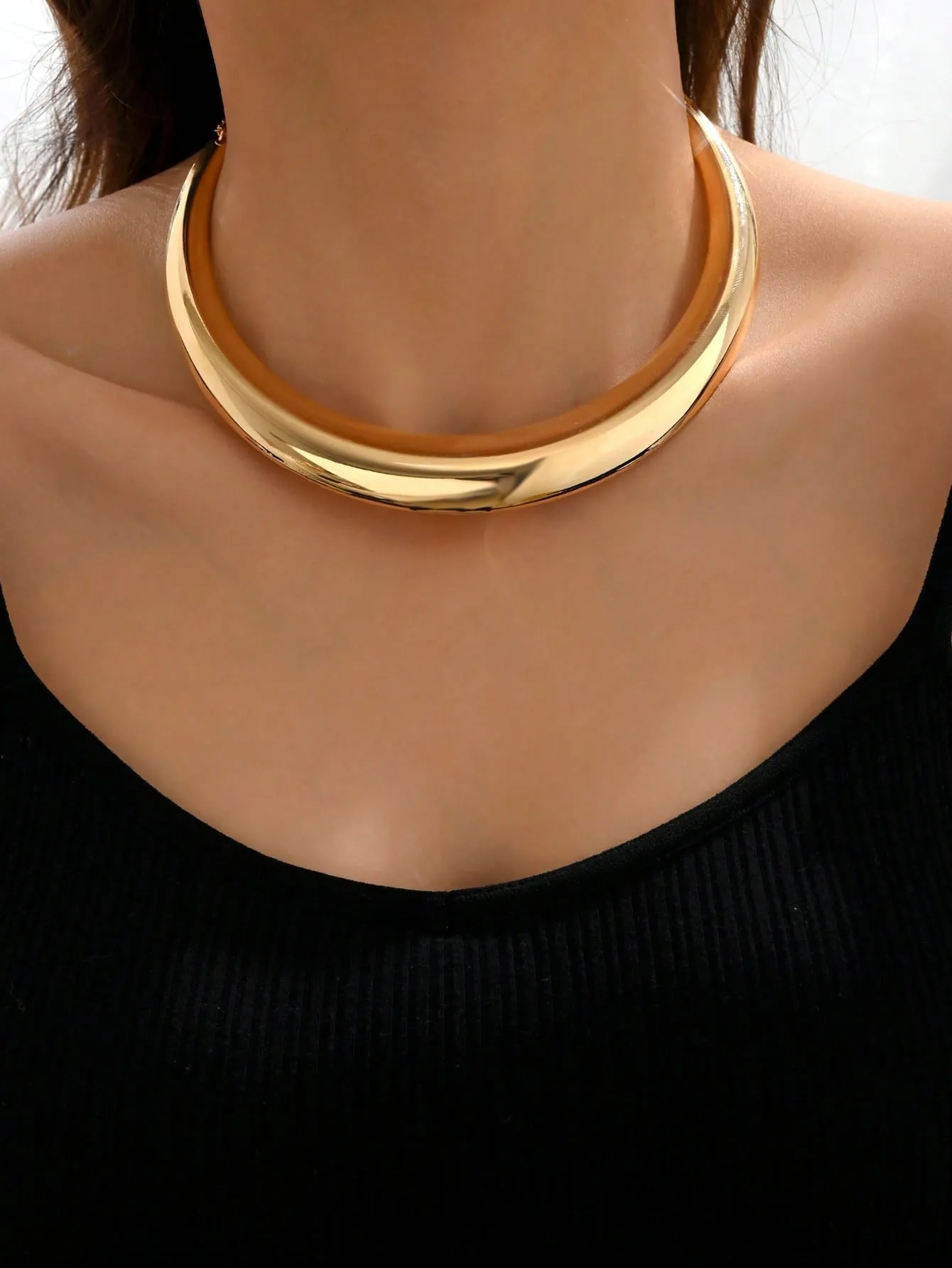 Minimalist Solid Choker Statement Necklace Modern Necklace Creative Jewelry