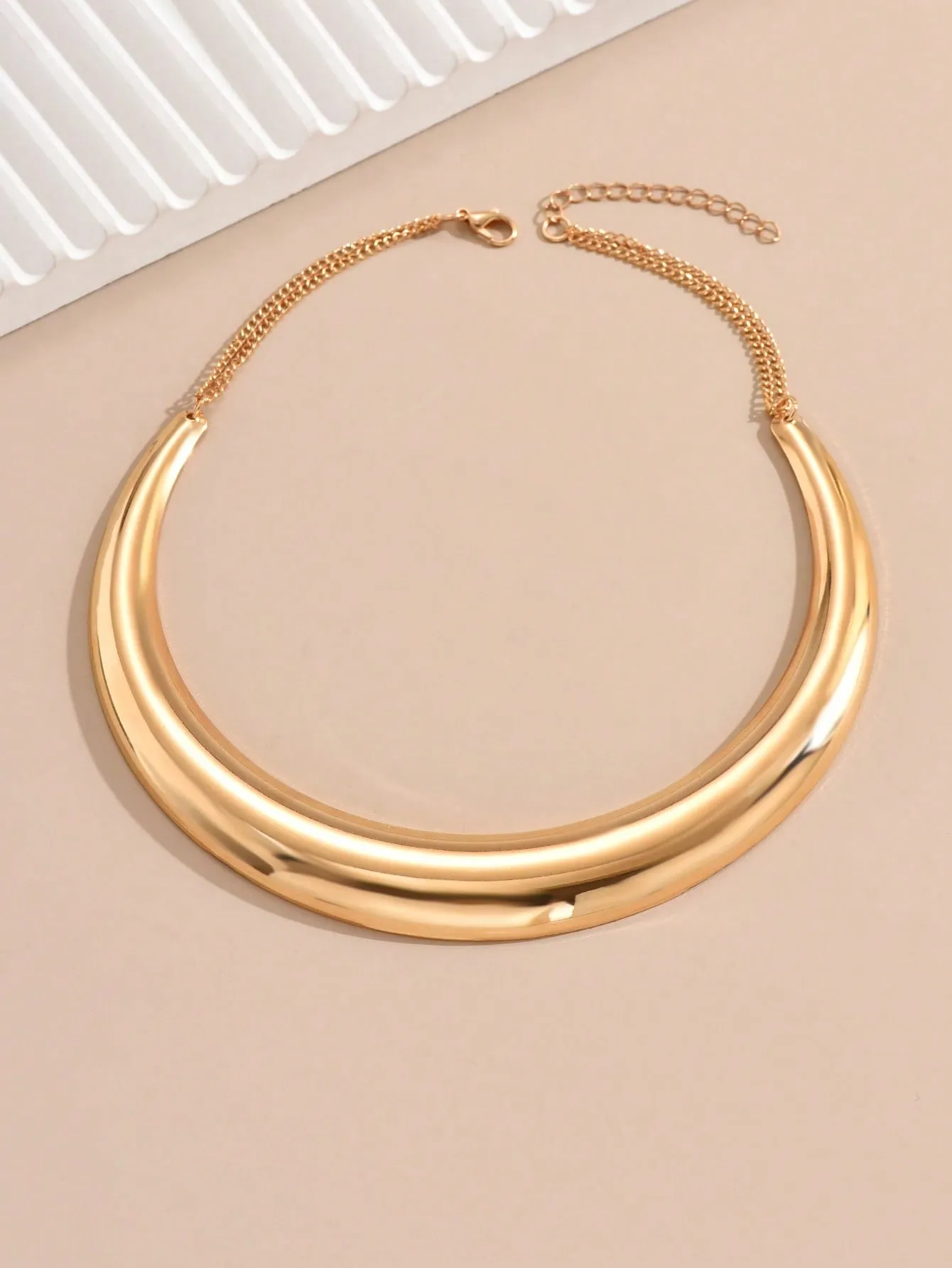 Minimalist Solid Choker Statement Necklace Modern Necklace Creative Jewelry