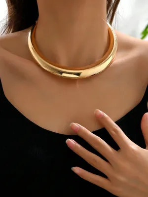 Minimalist Solid Choker Statement Necklace Modern Necklace Creative Jewelry