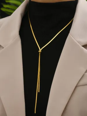 Minimalist Y Lariat Necklace Statement Necklace Modern Necklace Creative Jewelry