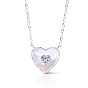 Mother of Pearl Heart Necklace