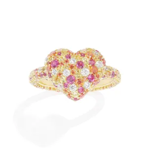 Multicolor Heart Ring