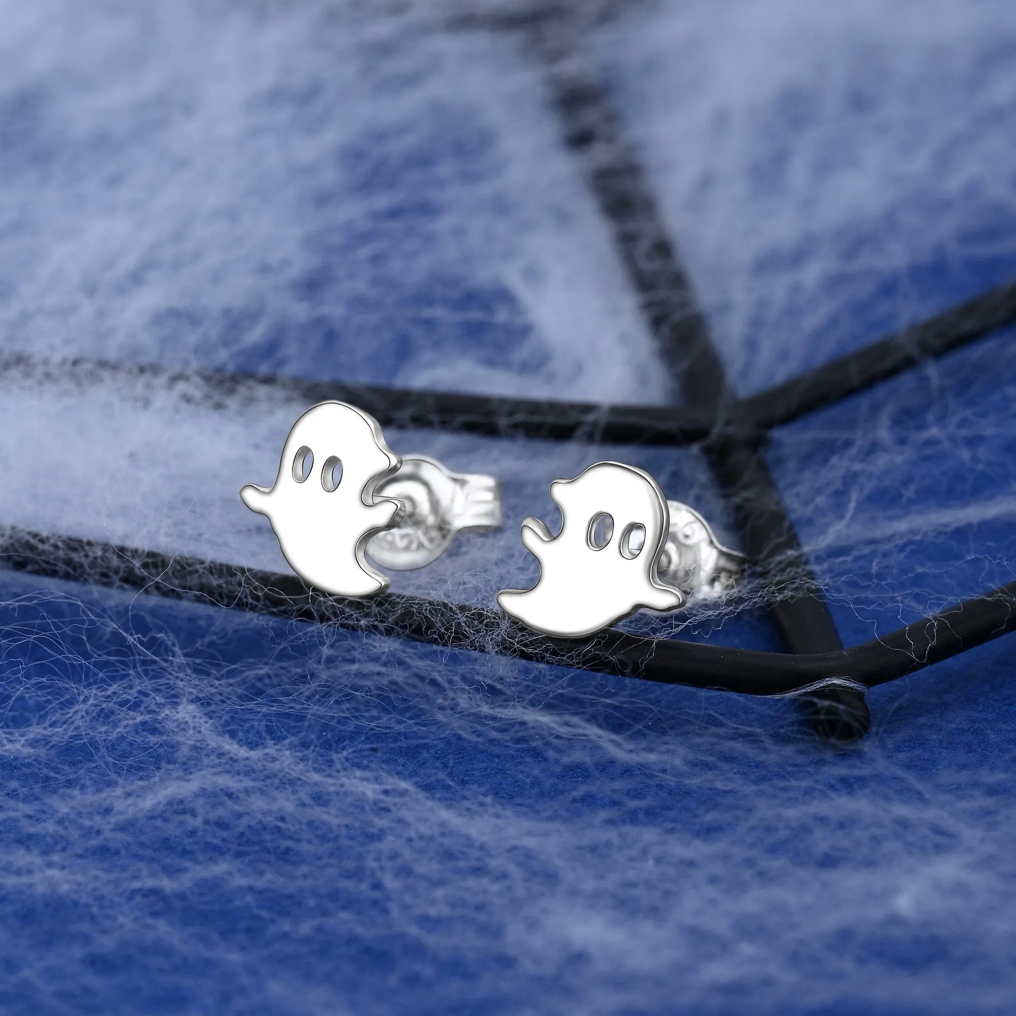 My Boo Cute Ghost Stud Earrings Sterling Silver