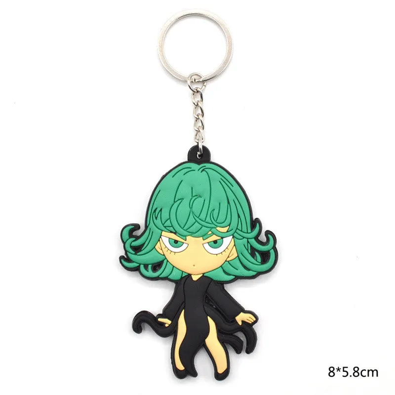 One Punch Man Silicone Key Chain Saitama Genos Tatsumaki