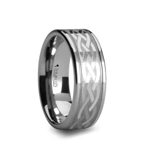 PAETUS | Tungsten Ring Flat Dual Offset Groove