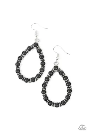 Paparazzi Earring ~ Sagebrush Sunsets - Black