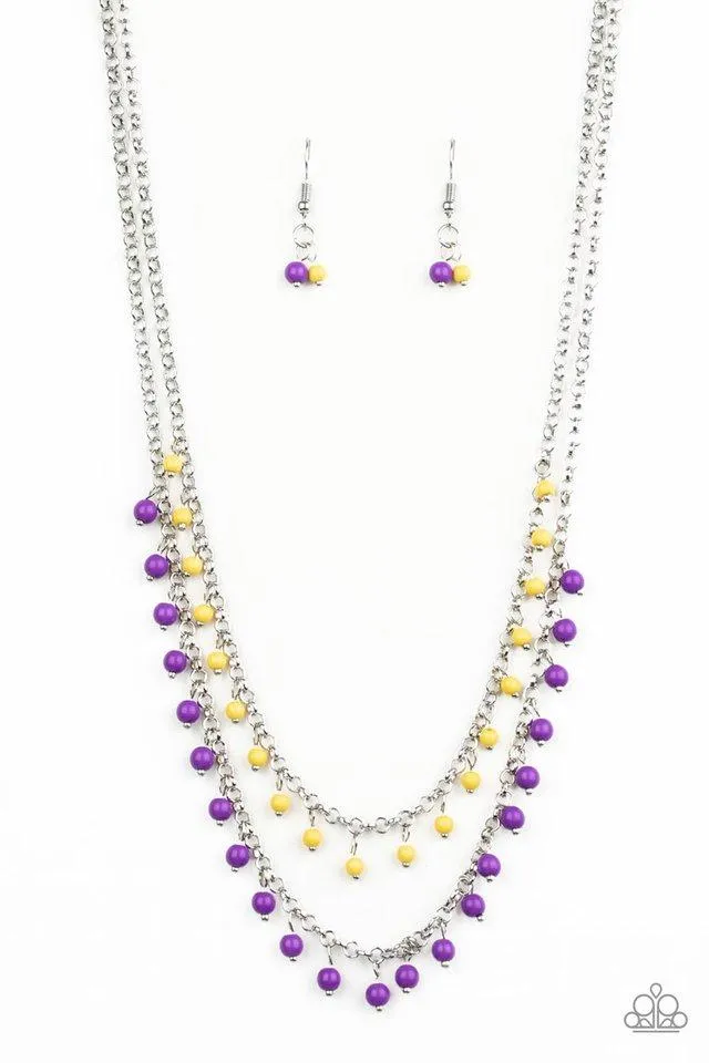 Paparazzi Necklace ~ Dainty Distraction - Purple