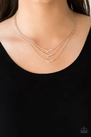 Paparazzi Necklace ~ Pretty Petite - Rose Gold