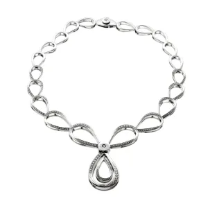 Pertegaz Drop 18k White Gold Diamond Necklace