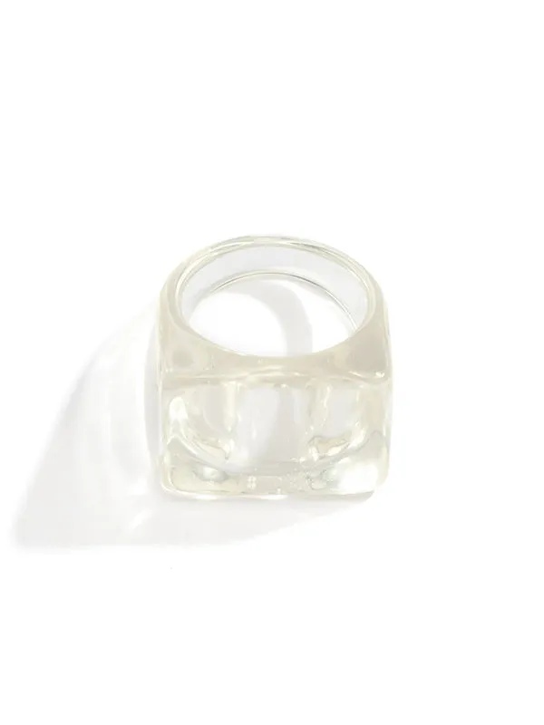 Purpdrank - Original Stylish Resin 8 Colors Geometric Ring