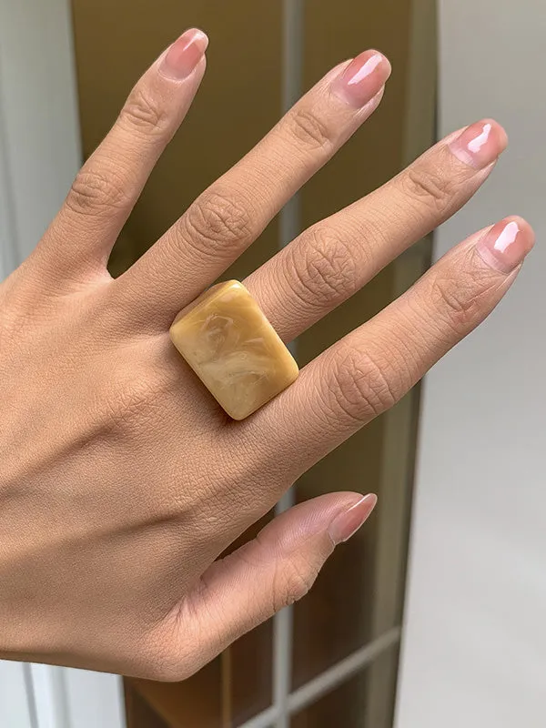 Purpdrank - Original Stylish Resin 8 Colors Geometric Ring