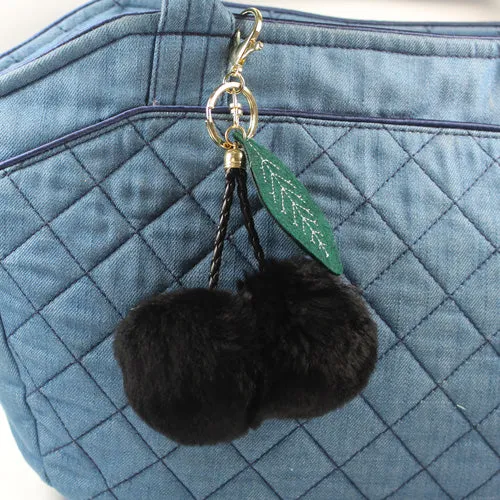 Rabbit Fur Ball Keychain Pom Pom Fluffy Key Chains Pompom Car Keyring Women Bag Pendant porte clef pompom de fourrure PWK0390