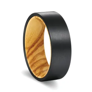 RISING | Olive Wood, Black Flat Brushed Tungsten