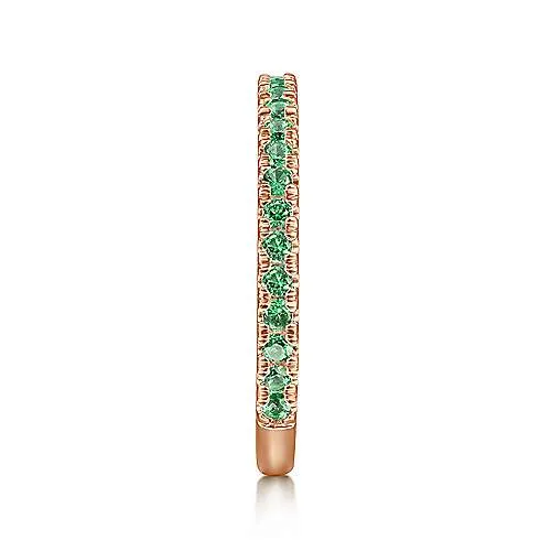 Rose Gold Emerald Stackable Ring