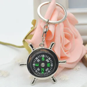 Rudder compass multifunctional keychain male key ring Rudder Helm Key Ring