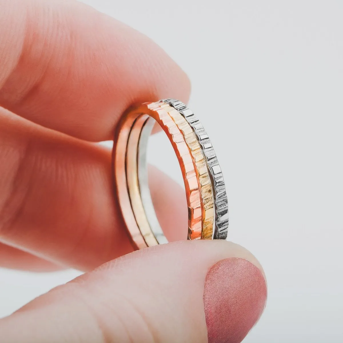 Rugged Trio Stacking Rings