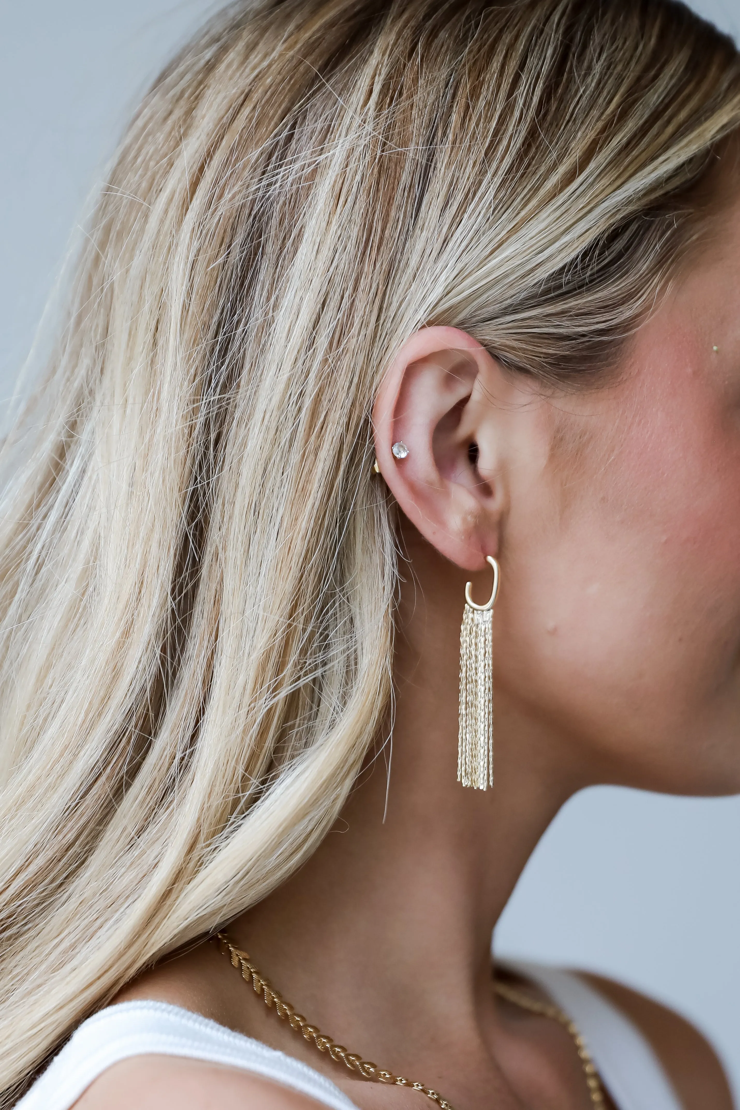 Sabrina Gold Fringe Earrings