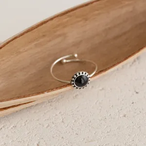 Silver And Onyx Ring