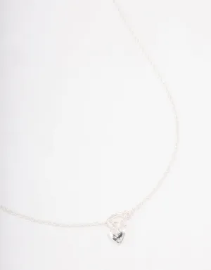 Silver Heart Threaded Necklace