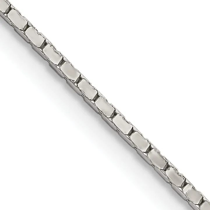 Silver Polished 1.25-mm Mirror Box Chain