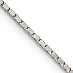 Silver Polished 1.25-mm Mirror Box Chain