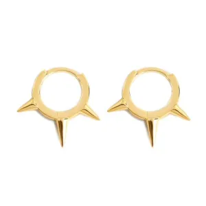 Simple Minimalist Punk Rivet Hoop Earrings