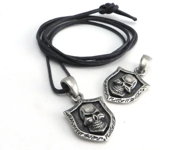 Skull Shield Pendant Necklace